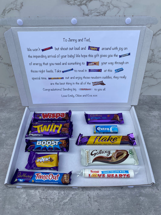 Baby Shower Chocolate Poem Box