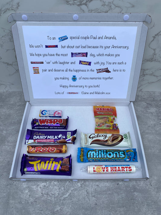 Anniversary Chocolate Poem Box - For Couple