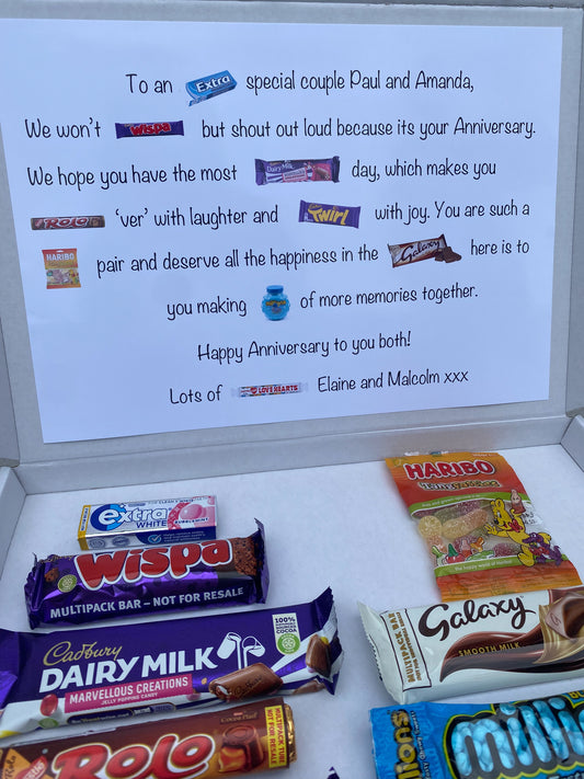 Anniversary Chocolate Poem Box - For Couple
