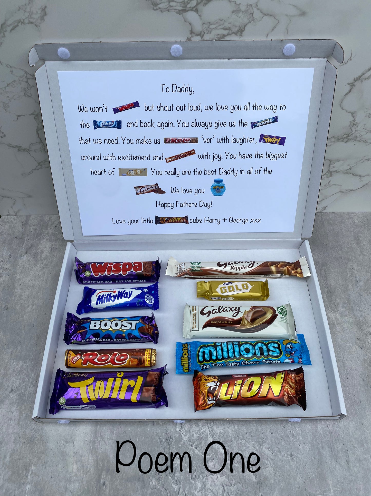 Fathers Day Chocolate Poem Box