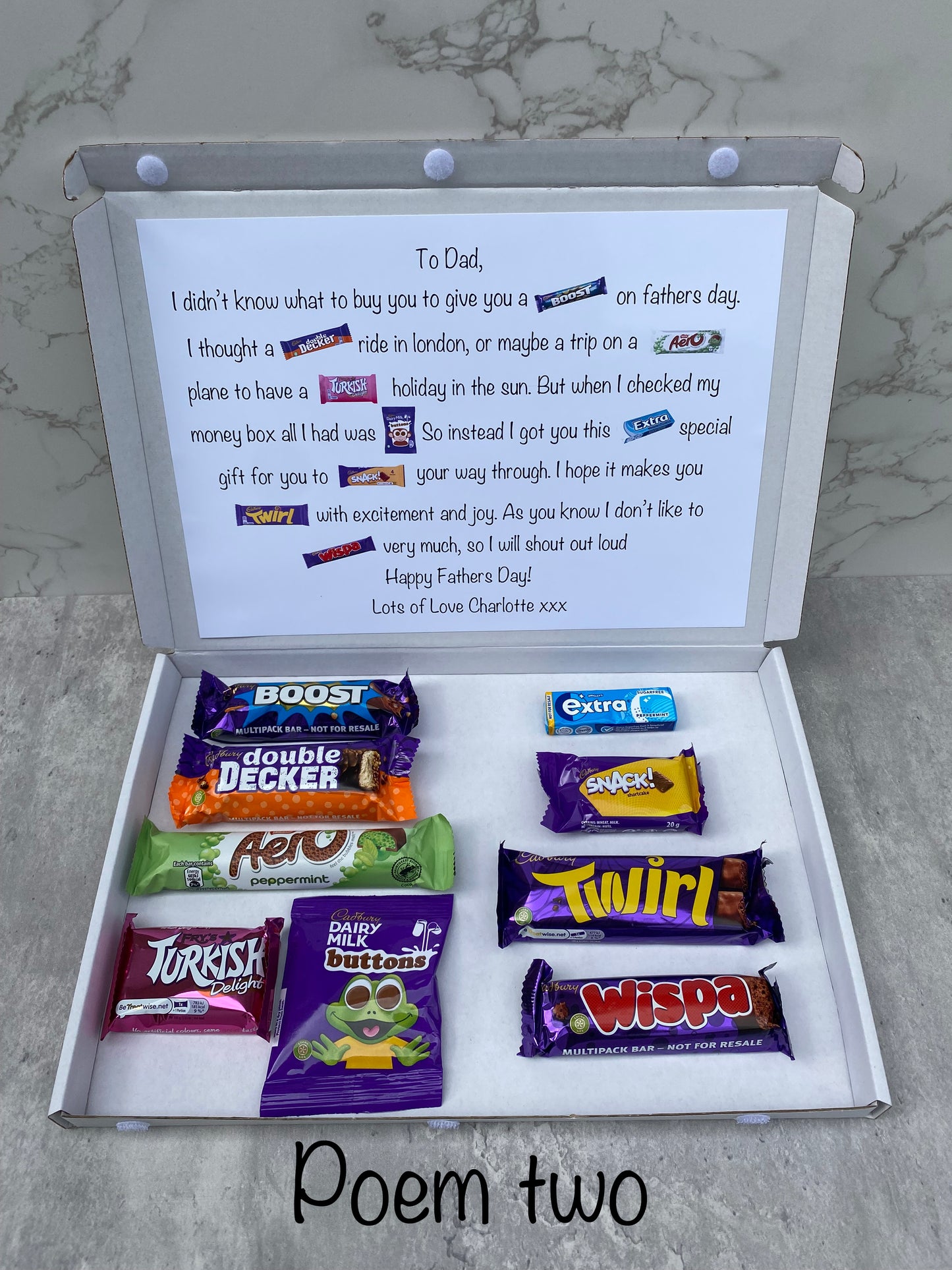 Fathers Day Chocolate Poem Box