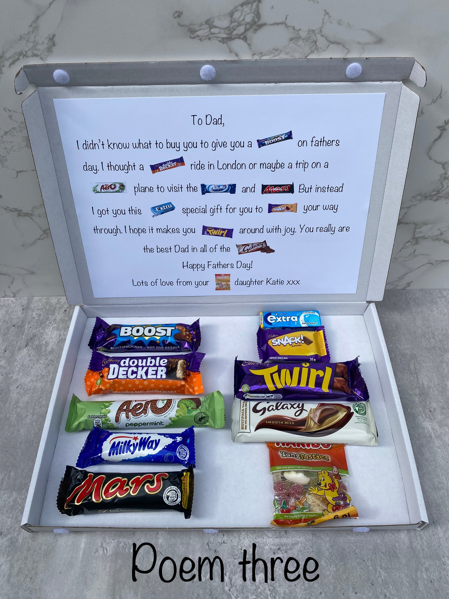 Fathers Day Chocolate Poem Box