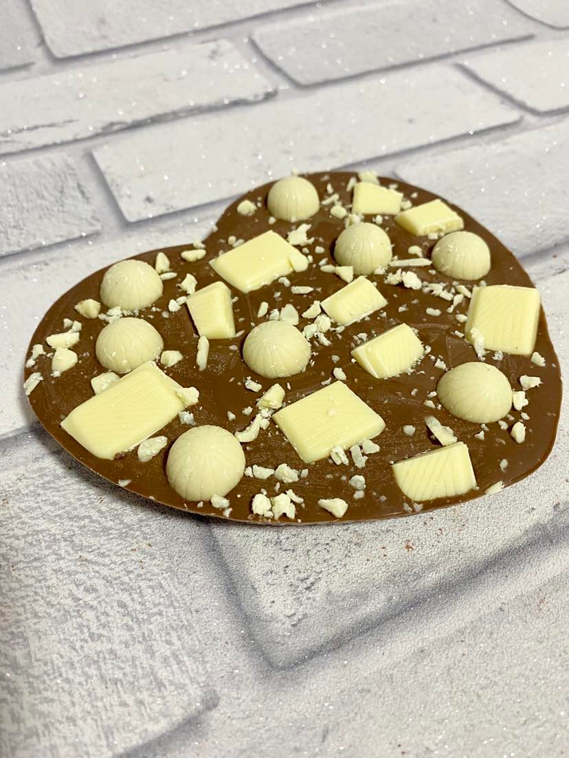 'Worlds Best Mum' - Belgium Chocolate Heart Slab