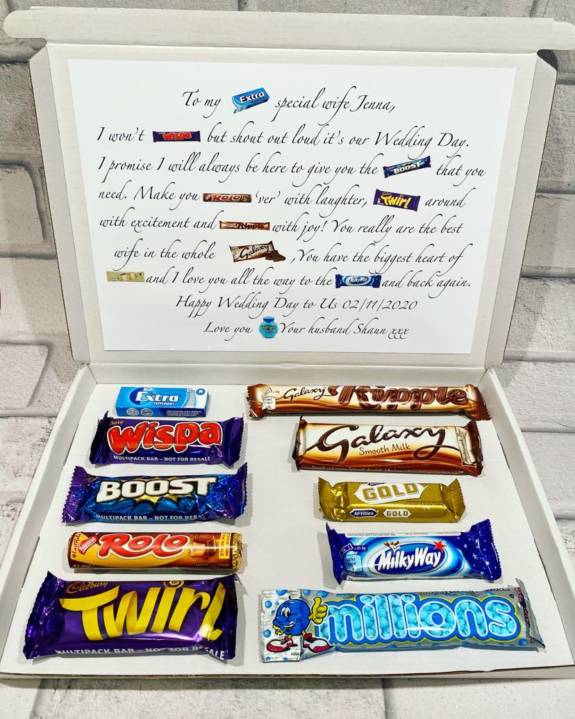 Wedding Day - Chocolate Poem Box Gift for Husband/Wife